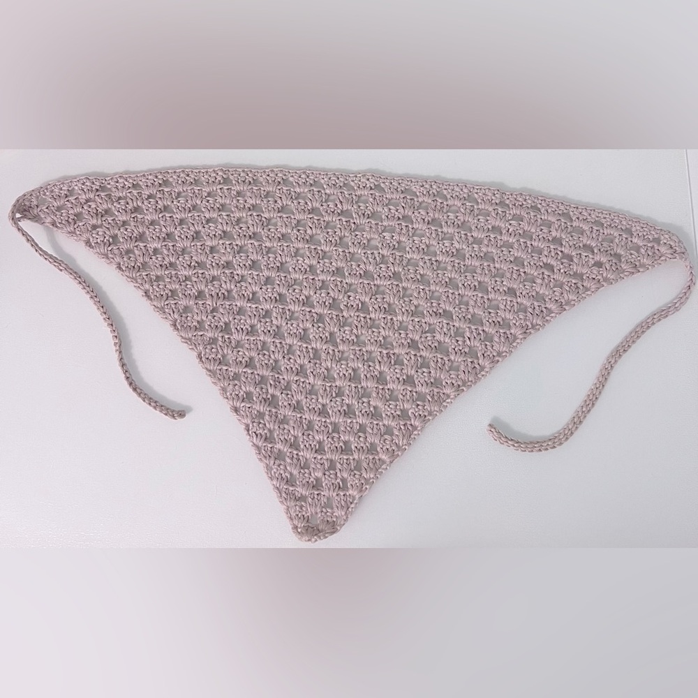 Handmade crochet head scarf